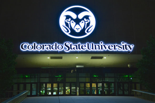 Colorado State University sign